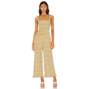 Faithfull the Brand Frankie Jumpsuit Marguerite Floral Yellow Ditsy Sunflowers 8
